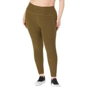 Beyond Yoga Womens Pull-On High Rise Legging Pants Side Pockets Size 4X Brown